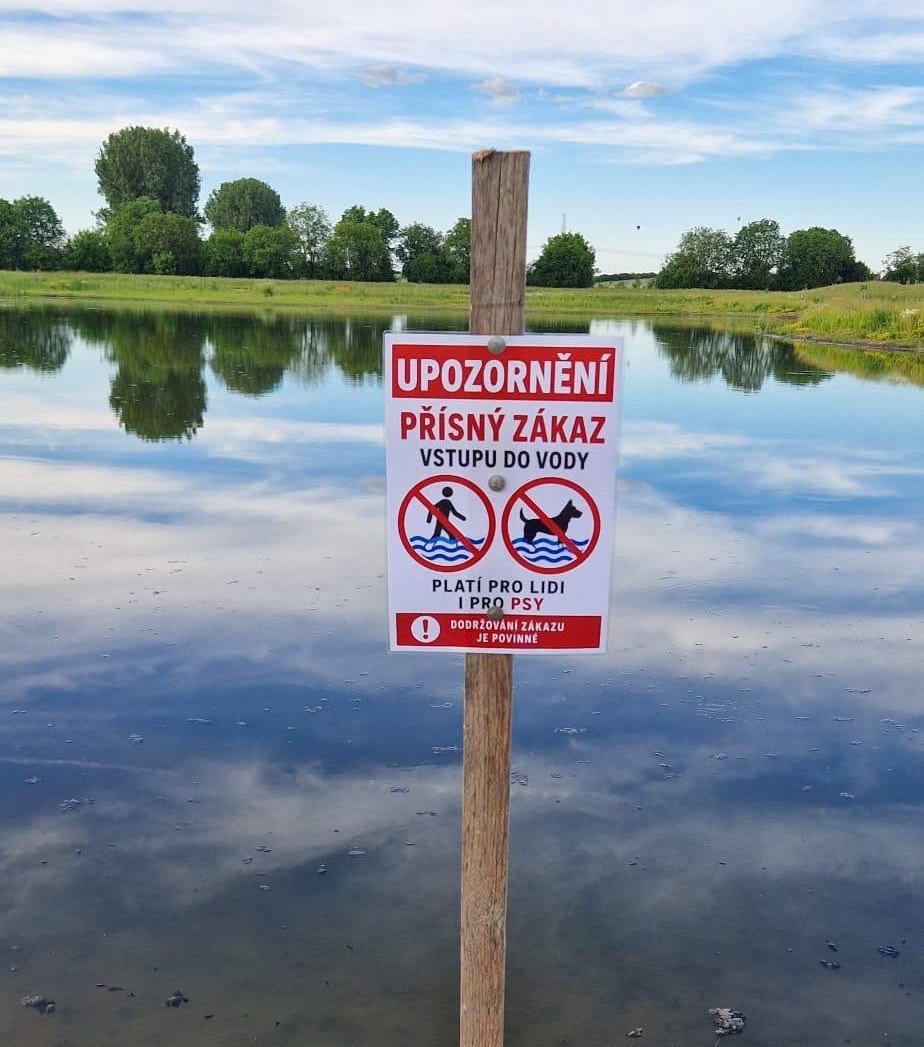 Rozbory potvrdily jedovaté sinice. U Vrbátek dál platí zákaz vstupu do vody