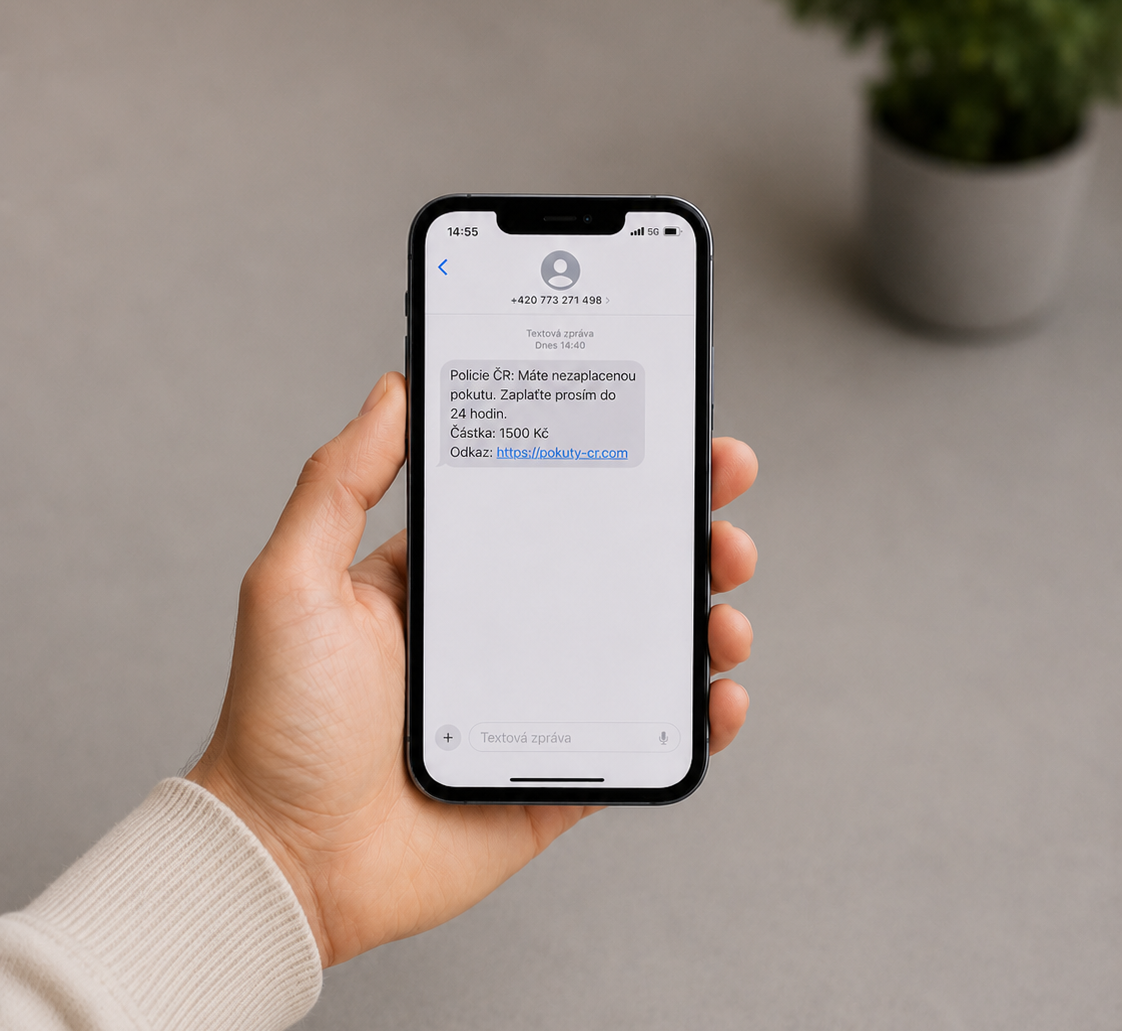 Pozor na podvodné SMS. Lidem chodí falešné výzvy k zaplacení pokuty